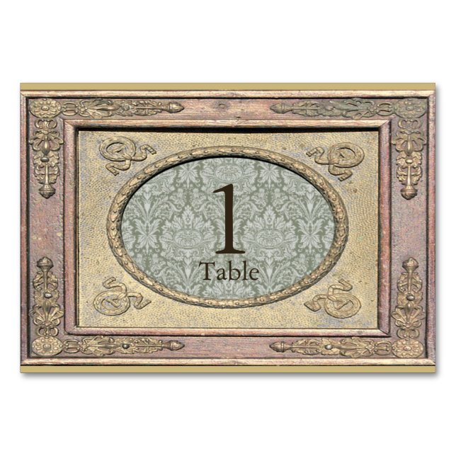 Modèle floral de cadre stylisé Carte Tableau 3 (Devant)