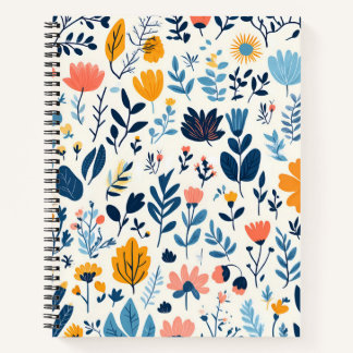 Modèle floral de fleurs Carnet
