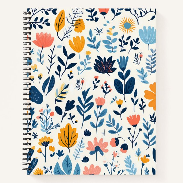 Modèle floral de fleurs Carnet (Devant)