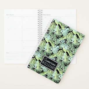 Modèle floral de la jungle Ajouter Votre Nom