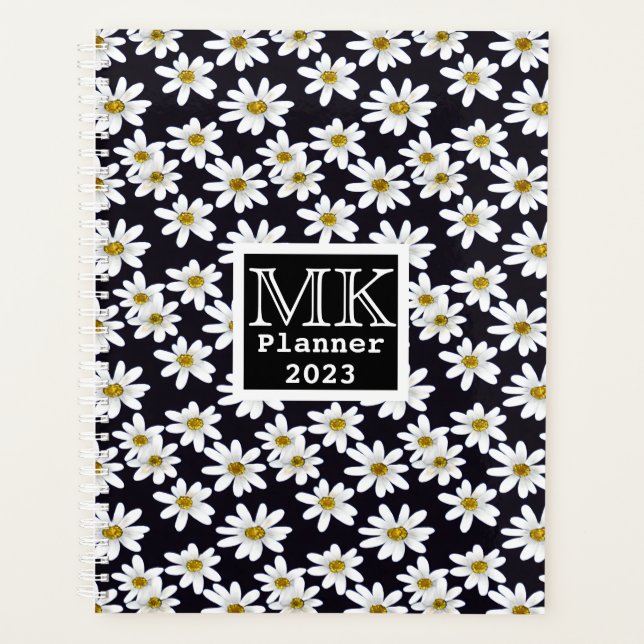 Modèle floral de marguerite monogramme (Devant)