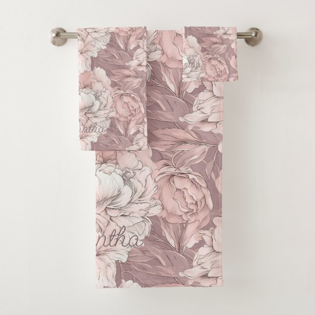 Modèle floral de nom personnalisé (En situation)