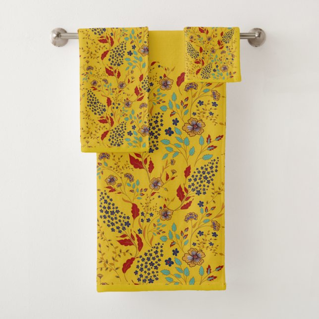 Modèle floral Elégance dorée avec fleurs modérées (En situation)