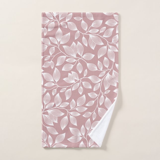 Modèle floral en deux couleurs (Serviette à main)