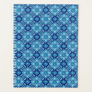 Modèle floral géométrique bleu vintage