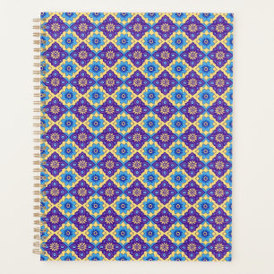 Modèle floral géométrique rétro-vibrant