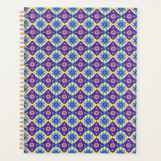 Modèle floral géométrique rétro-vibrant (Devant)