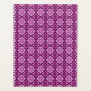 Modèle floral géométrique vintage violet