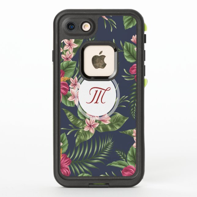 Modèle floral Hibiscus Monogram iPhone LP (Dos)