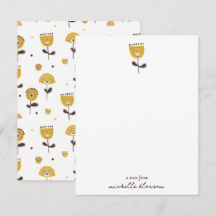Modèle Floral Jaune Moderne Du Milieu Du Siècle