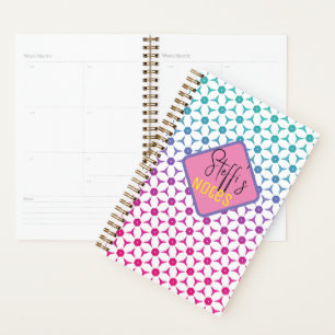 Modèle floral mignon planificateur personnalisé