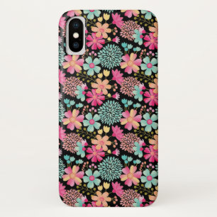 Modèle floral peint IPHONE X Couverture Coque
