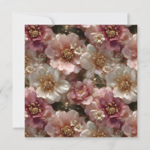 Modèle floral sans parfum de luxe avec perles d'or