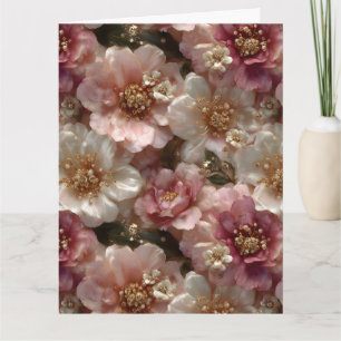 Modèle floral sans parfum de luxe avec perles d'or