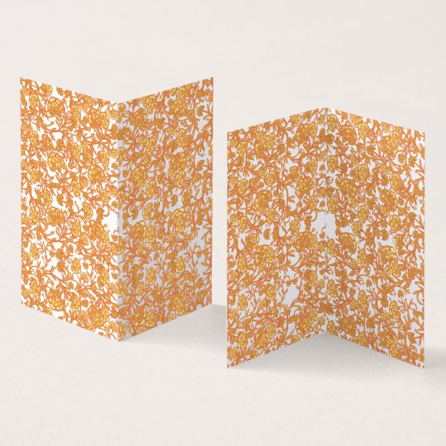 Modèle floral symétrique avec motif orange (Inside and Outside)