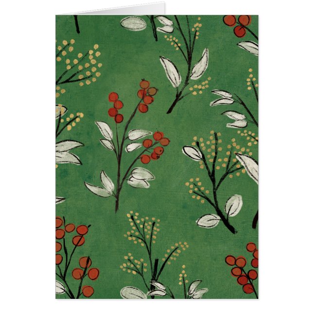 Modèle floral vert de Noël (Devant)