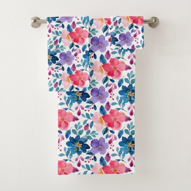 Modèle floral vintage Marine rose Lilac (En situation)