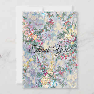 Modèle Floral vintage Merci plat