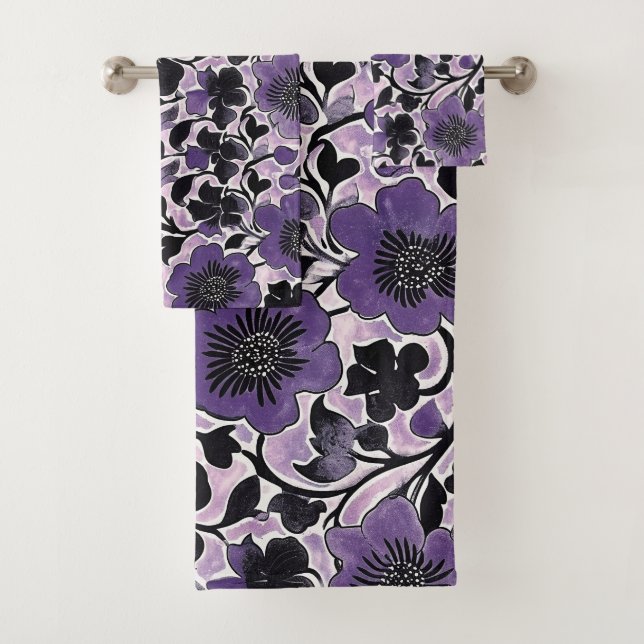 Modèle floral violet (En situation)