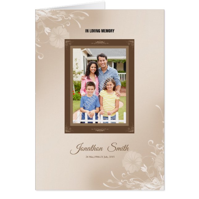 Modèle funèbre de programme (Devant)