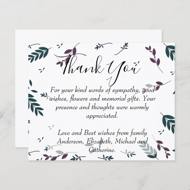 MODÈLE funéraire du Merci BUDGET (Devant / Derrière)