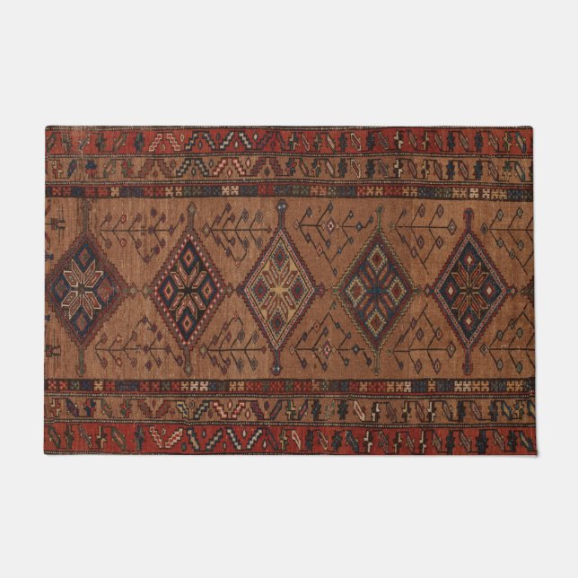 Modèle géométrique de tapis Perse Brown  (Devant)