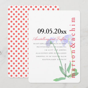 Modèle graphique invitation pois discrète
