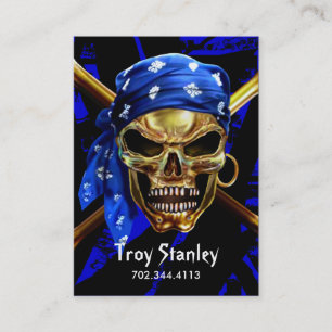 Modèle grunge de carte de visite de pirate