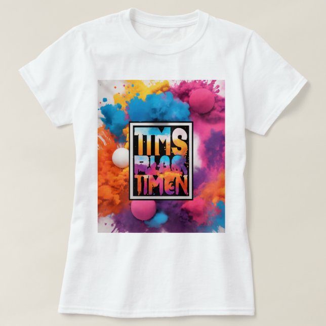 Modèle imprimé de T-shirt féminin (Design devant)