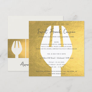 MODÈLE INVITATION DE CLASSE DE CUISINE DE LA CLASS