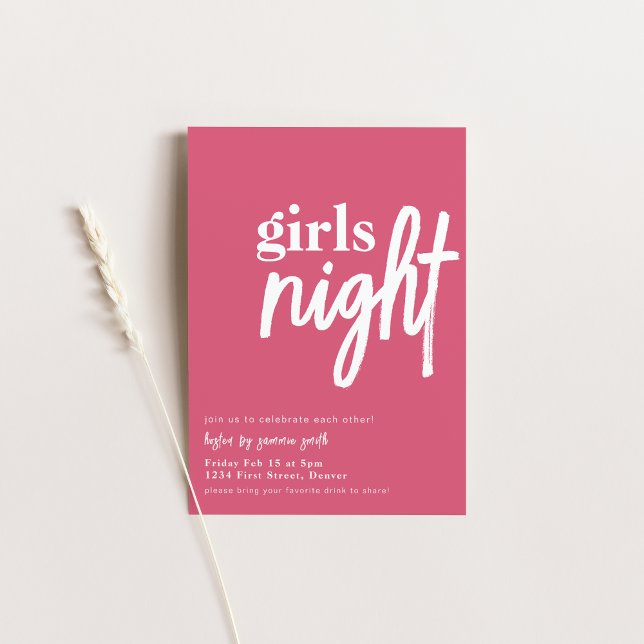 Modèle Invitation Dîner De Nuit Fille (Créateur téléchargé)