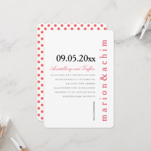 Modèle invitation graphique à pois discrète