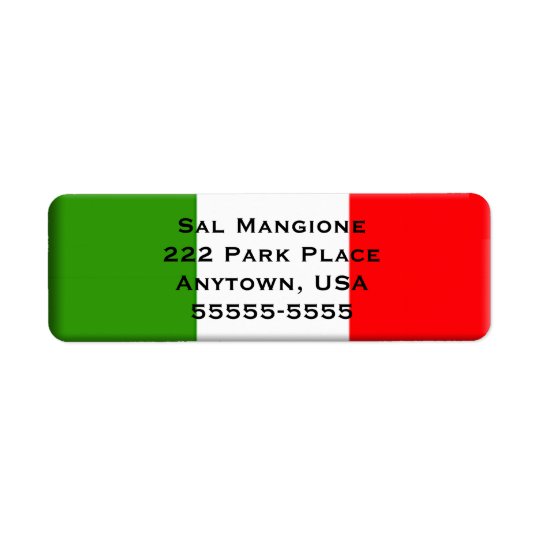 Modèle italien d'étiquette de adresse de retour de étiquettes d’adresse retour