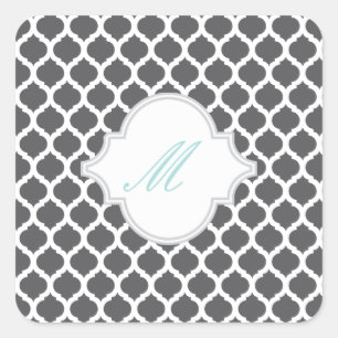 Modèle marocain gris avec Stickers Monogramme