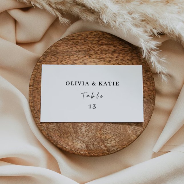 Modèle minimaliste des cartes de Mariage (Minimalist Wedding Place Cards Template)