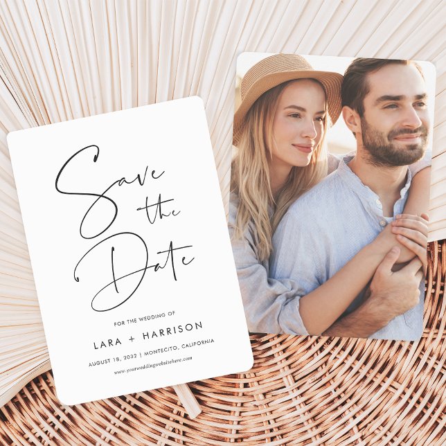 Modèle minimaliste moderne, photo manuscrite (Créateur téléchargé)