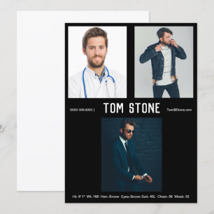 Modèle modèle masculin de noir de carte d'élém.