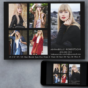 Modèle moderne et Actor 5 Photos Carte Comp