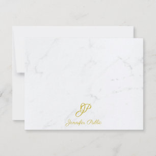 Modèle moderne Gold Hand Script en marbre tendance