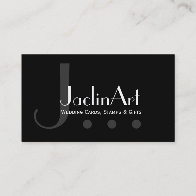 Modèle moderne noir et blanc de carte de visite (Devant)