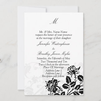 Modèle Monogramme - Invitations de mariage