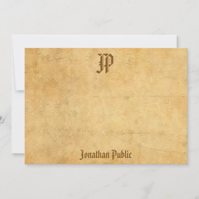 Modèle Monogramme manuscrit personnalisé (Devant)