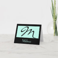 modèle monogramme turquoise