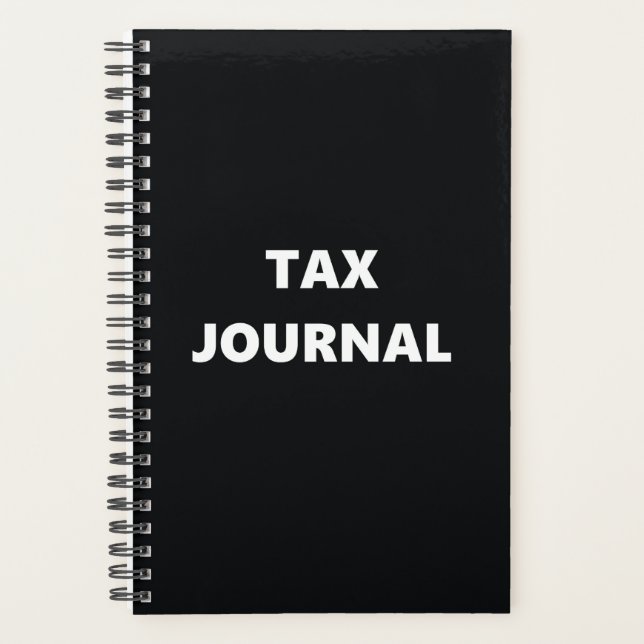 Modèle noir blanc du journal fiscal du gestionnair (Devant)