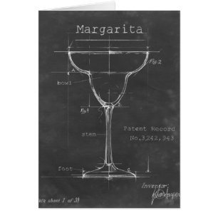 Modèle noir et blanc en verre de margarita