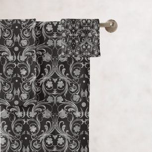 Modèle noir et gris damassé classique