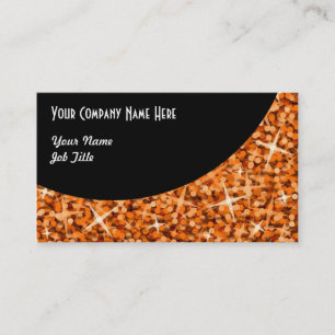 Modèle noir orange de carte de visite de courbe d