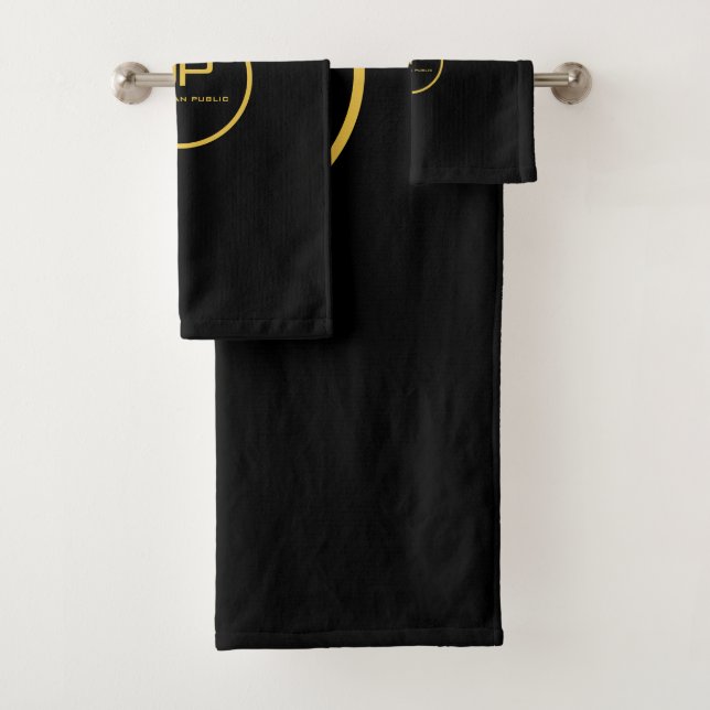 Modèle noir personnalisé Gold Nom du monogramme in (En situation)