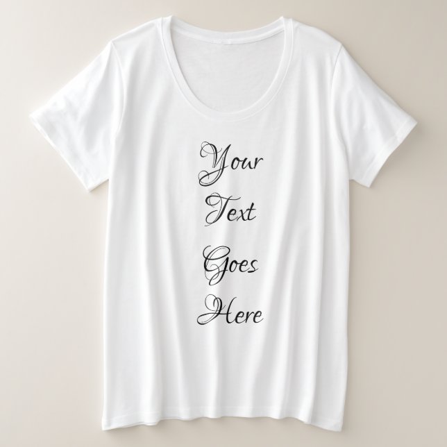 Modèle personnalisable de texte manuscrit pour fem (Design devant)