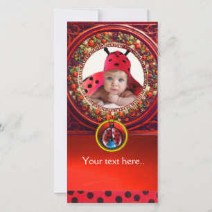MODÈLE PHOTO BABY SHOWER LADYBUG BLACK ROUGE